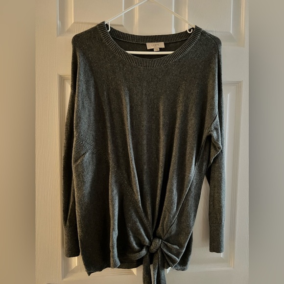 Loft medium grey‎ tie sweater - Picture 1 of 1